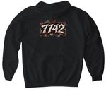 The Return of the Ruckus, a Black Gildan Softstyle Pullover Hoodie (back-view)