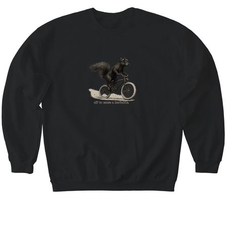off to cause a kerfuffle., a Black Softstyle Crewneck Sweatshirt