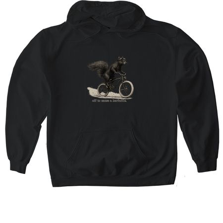 off to cause a kerfuffle., a Black Gildan Softstyle Pullover Hoodie