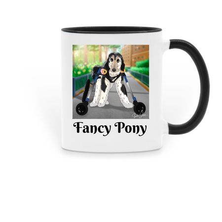 Fancy Pony Mug, a Black Two-Tone Ceramic Mug