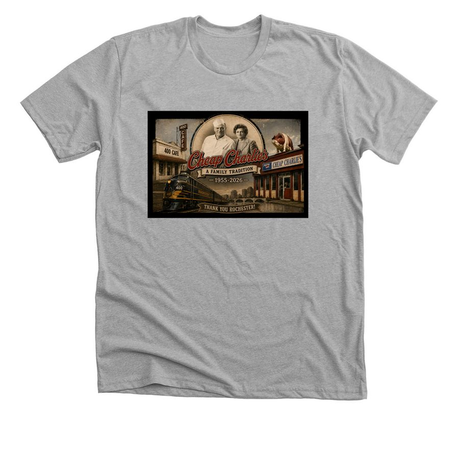 Cheap Charlies 2, a Athletic Heather Premium Unisex Tee