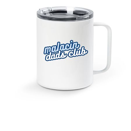 Malacia Dads Club Mug, a White Stainless Steel Travel Mug
