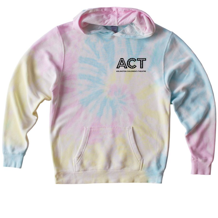 ACT sweatshirts, a Sunset Swirl Youth Tie Dye Pullover Hoodie