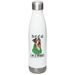 Corn Says Hydrate!&nbsp;, a White Stainless Steel Water Bottle