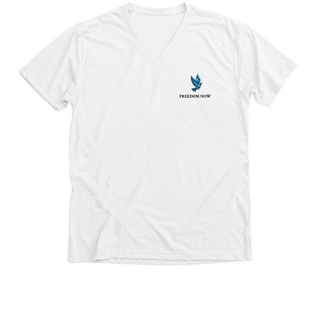 Freedom Now T-Shirts and Hoodies, a Solid White Blend Premium V-Neck Tee