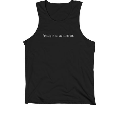 Depth is My Default., a Black Premium Cotton Tank