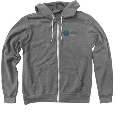 Hands of The Potter, a Deep Heather Zip Up Hoodie