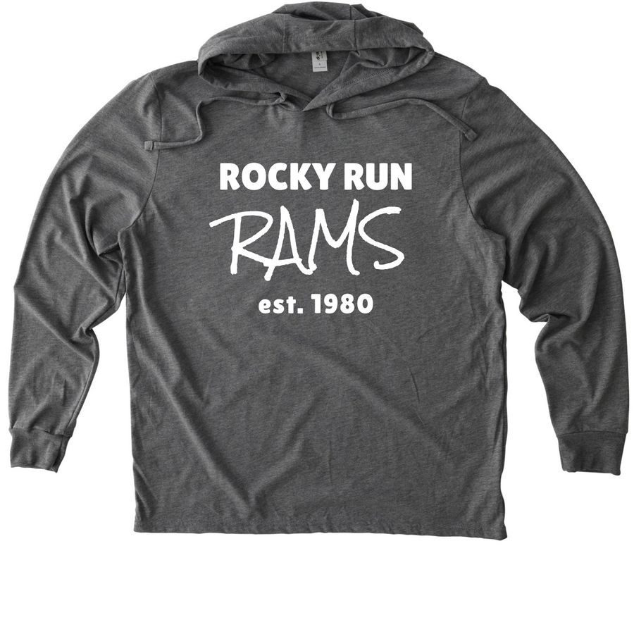 Rocky Run RAMS, a Aluminum Grey Allmade Eco Triblend Hoodie Tee