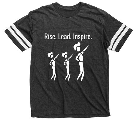 Rise.Lead.Inspire., a Vintage Smoke / White Football Jersey Tee