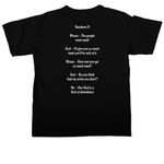 God's Abundance, a Black Comfort Colors Unisex Tee (back-view)
