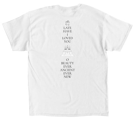 O Beauty Shirt, a White Classic Unisex Tee (back-view)