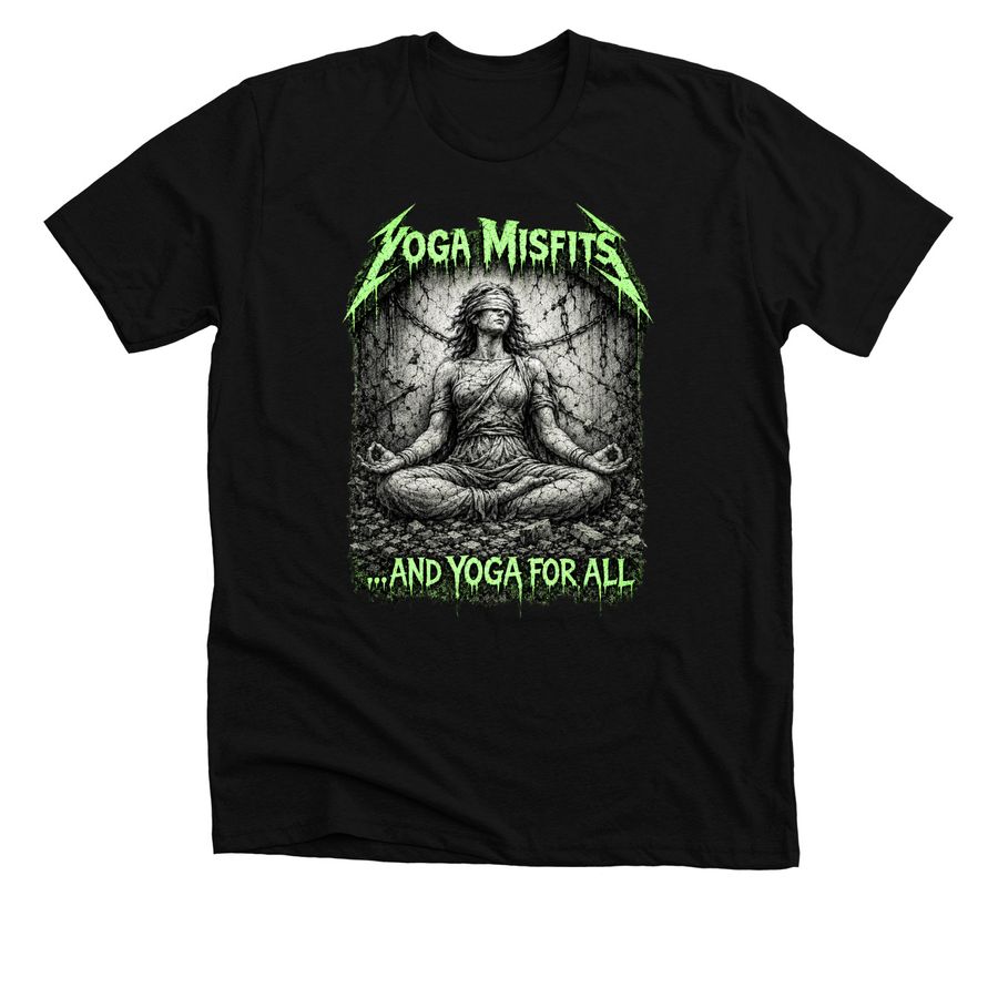 ...AND YOGA FOR ALL, a Solid Black Blend Premium Unisex Tee