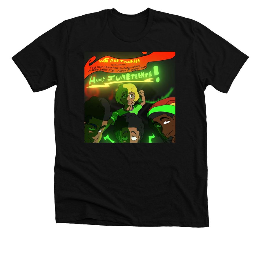 2026 Kenosha Juneteenth Shirt Fundraiser, a Solid Black Blend Premium Unisex Tee