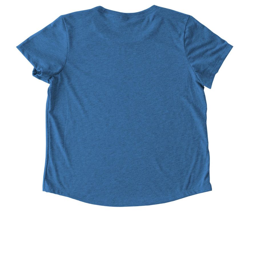 Heartwalk 2026, a Azure Blue Allmade Eco Triblend Women?s Scoop Neck Tee (back-view)