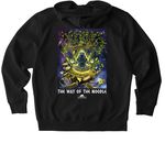 SendNoods - The Way of the Noodle, a Black Stanley/Stella Unisex Cultivator 2.0 Zip Up Pullover Hoodie (back-view)