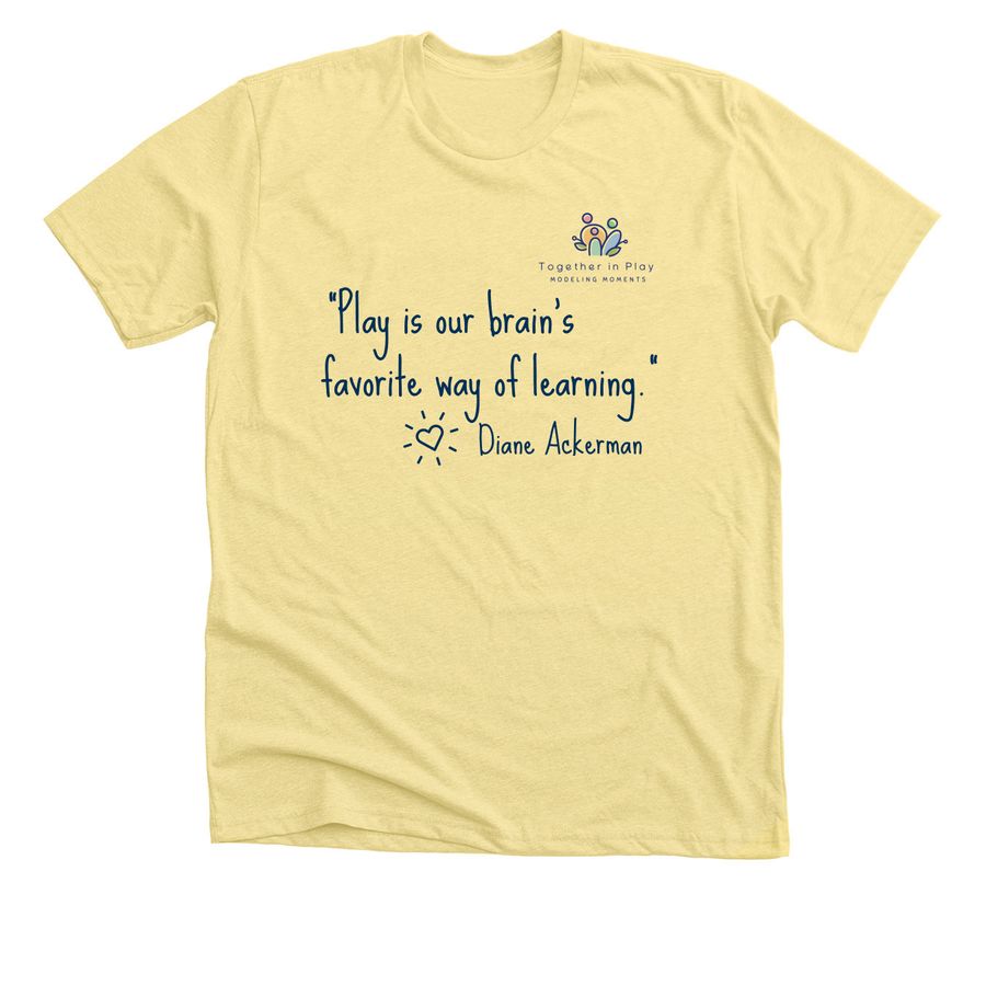 Together in Play - favorite way of learning, a Heather Yellow Gold Premium Unisex Tee