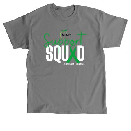 Student Support Services "Support Squad" Tee, a Charcoal Classic Unisex Tee