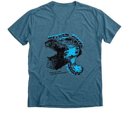MOBP Summer Sale, a Heather Deep Teal Premium V-Neck Tee