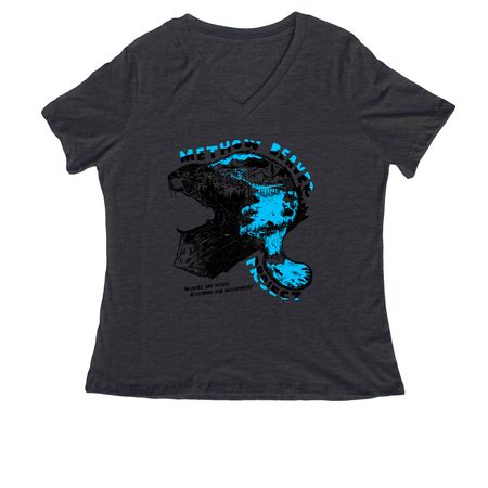 MOBP Summer Sale, a Dark Grey Heather Women's Relaxed V-Neck Tee