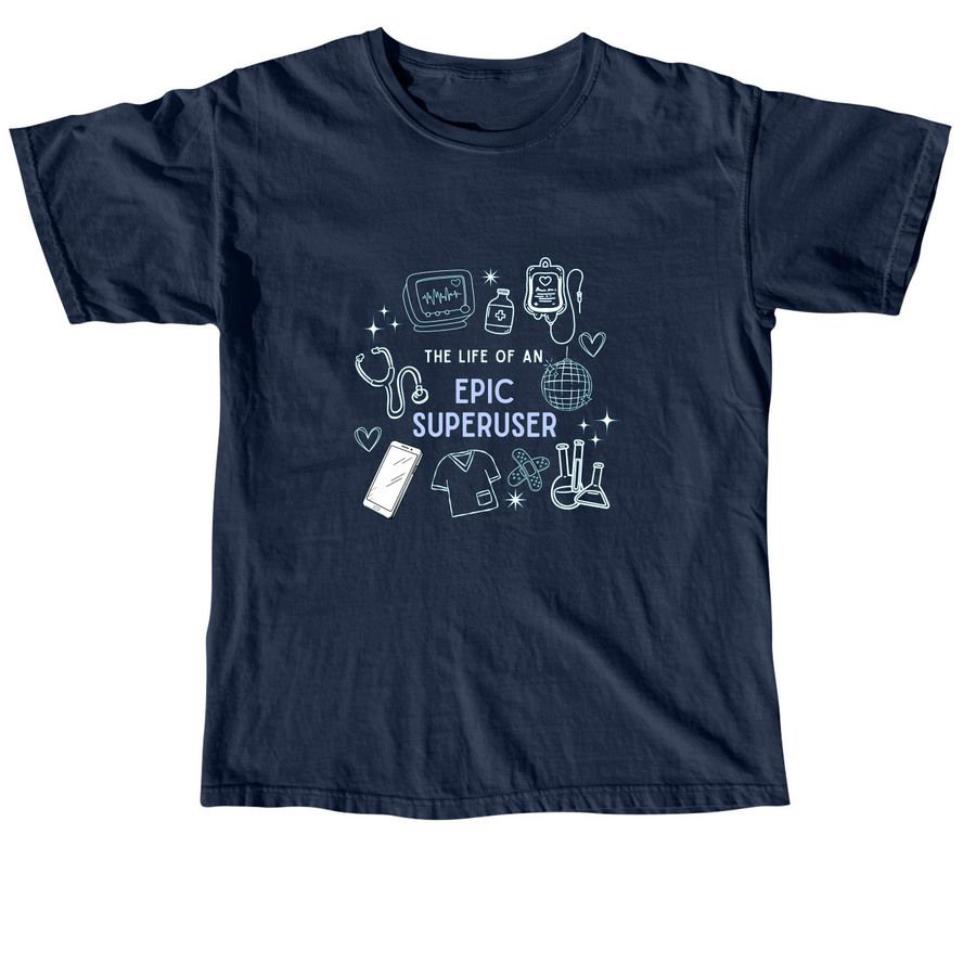 Epic SuperUser, a True Navy Comfort Colors Unisex Tee