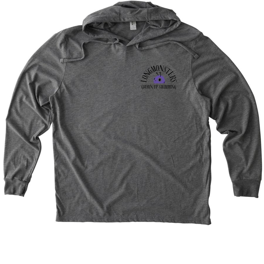 Longmonsters Dark, a Aluminum Grey Allmade Eco Triblend Hoodie Tee