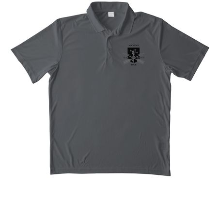 II X & III X Polo, a Iron Grey Unisex Performance Polo