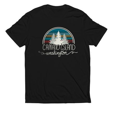 Camano Island T-Shirt, a Deep Black Allmade Eco Triblend Unisex Tee