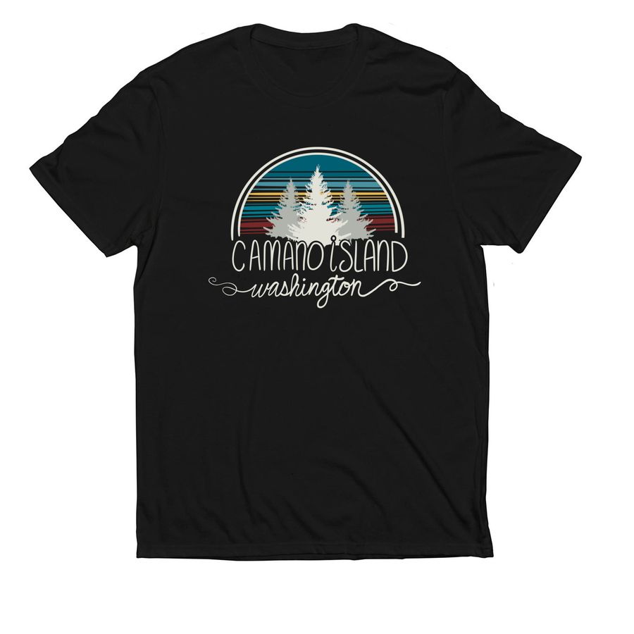 Camano Island T-Shirt, a Deep Black Allmade Eco Triblend Unisex Tee