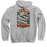 Sea Owl ? The Speed Run, a Sport Grey Pullover Hoodie (back-view)