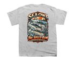 Sea Owl ? The Speed Run, a Sport Grey Youth Unisex Tee (back-view)