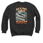 Sea Owl ? The Speed Run, a Black Crewneck Sweatshirt (back-view)