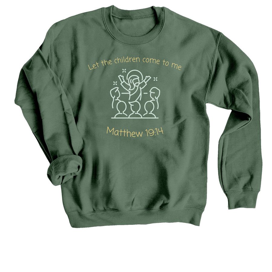Japan Mission Trip Sweatshirt, a Military Green Crewneck Sweatshirt