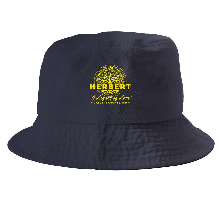"A Legacy of Love" Hat, a Navy Printed Bucket Hat
