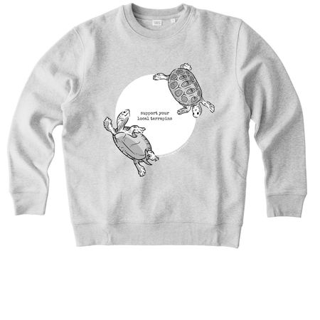 Diamondback Terrapin Apparel, a Cool Heather Grey Stanley/Stella Unisex Changer 2.0 Crewneck Sweatshirt