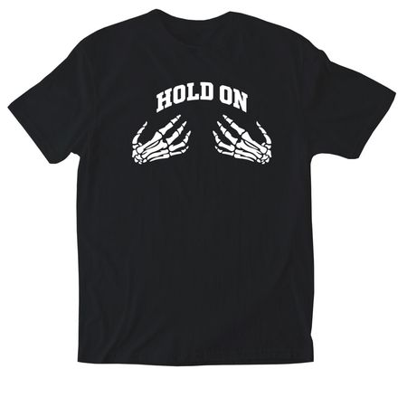 Hold On, a Black Softstyle Cotton Tee