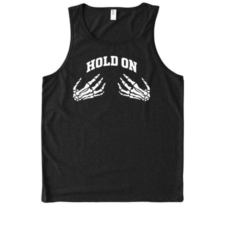 Hold On, a Deep Black Allmade Eco Triblend Tank
