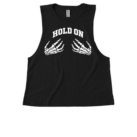 Hold On, a Deep Black Allmade Eco Triblend Women?s Muscle Tank