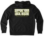 Something Spooky is Brewing ?&nbsp;, a Deep Black Allmade Organic French Terry Zip Up Hoodie (back-view)