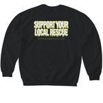 Something Spooky is Brewing ?&nbsp;, a Black Softstyle Crewneck Sweatshirt (back-view)