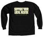 Something Spooky is Brewing ?&nbsp;, a Black Comfort Colors Long Sleeve Tee (back-view)