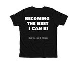 Best You Can B T-Shirts, a Solid Black Blend Premium Youth Tee (back-view)