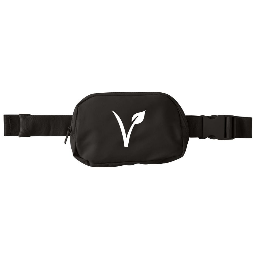 Vegan Hip Bag, a Deep Black Matte Hip Pack