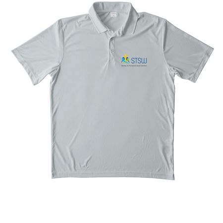 Polos, half zips, and UV shirts oh my, a Silver Unisex Performance Polo
