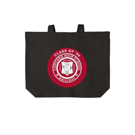 CHS Class of '86 tote, a Deep Black Cotton Canvas Tote Bag
