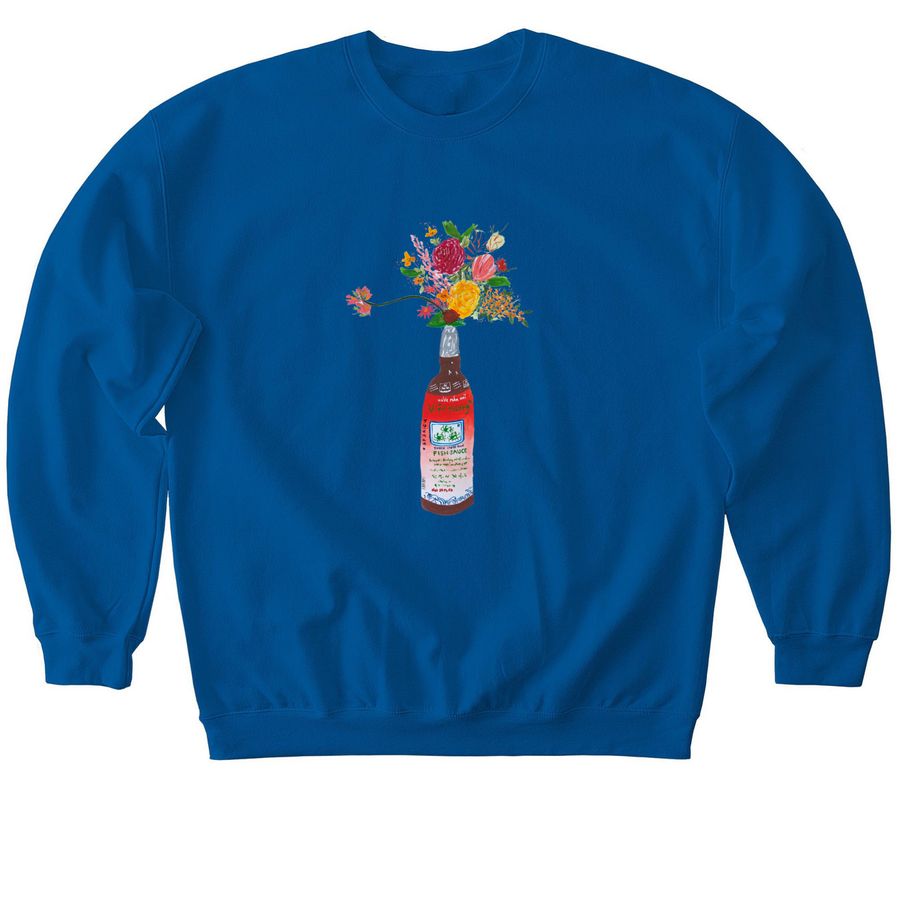 Nuoc mam grows beautiful flowers&nbsp;, a Royal Softstyle Crewneck Sweatshirt