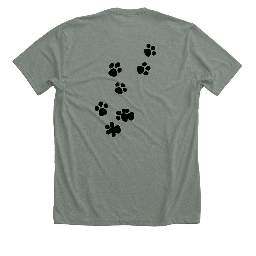 Haunted Humane Society, a Deep Heather Premium Unisex Tee (back-view)