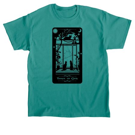 Minor Arcana: The Three of Cats, a Jade Dome Classic Unisex Tee