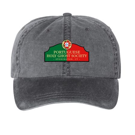 Classic Hat, a Black Printed Pigment Dye Baseball Cap