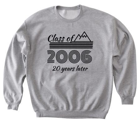Class of '06 Shirts (Black Graphics), a Sport Grey Softstyle Crewneck Sweatshirt