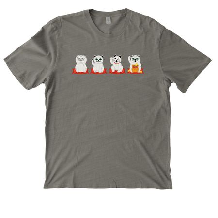 That Lucky Cat, a Driftwood Grey Allmade Organic Cotton Mineral Dye Tee